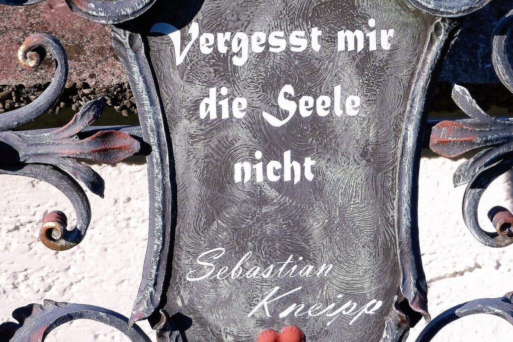 Vergesst mir die Seele nicht, Spruch von Sebastian Kneipp